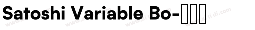 Satoshi Variable Bo字体转换